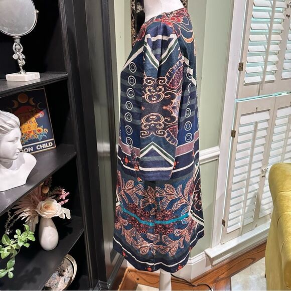 LULU H Paris Boho Floral pattern Sweater Dress Size Large - Picture 11 of 13